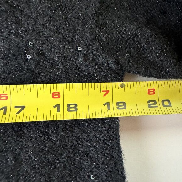 Halogen Black Mock Neck Sequin Sparkle Sweater XS - Picture 12 of 15